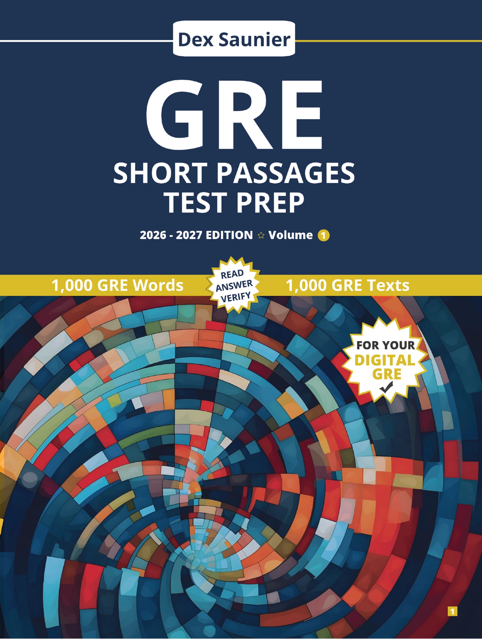 GRE Short Passages Test Prep Volume 1 front cover