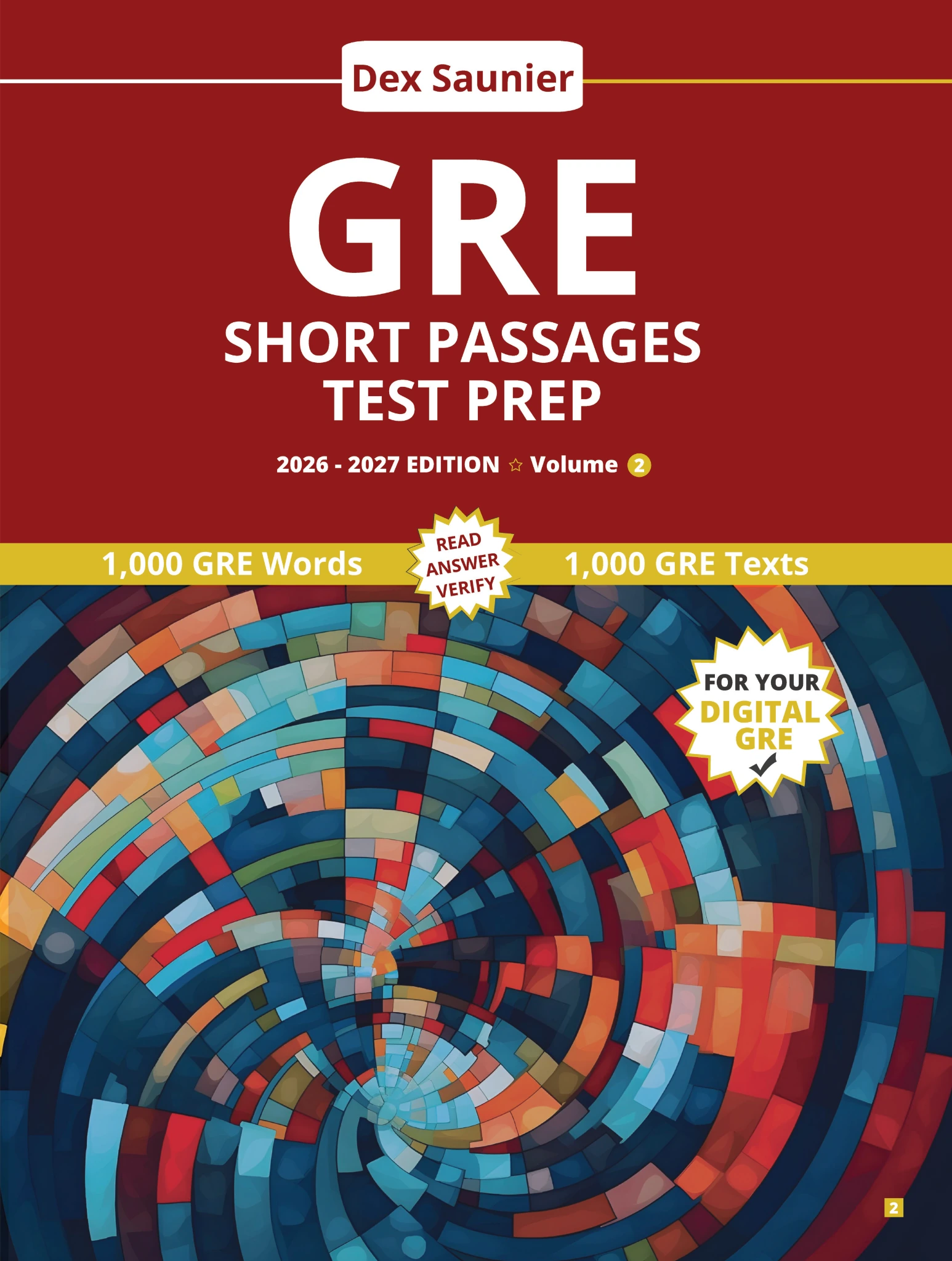GRE Short Passages Test Prep Volume 2 front cover